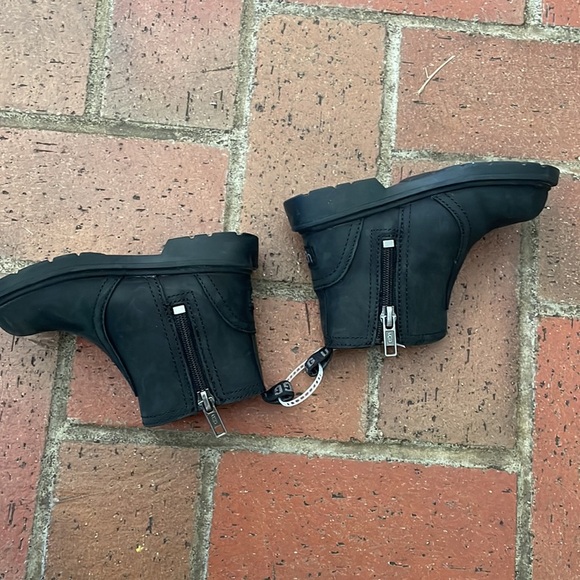 UGG Black Classic Leather Booties - Picture 3 of 6